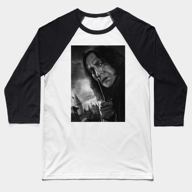 Alan Rickman Baseball T-Shirt by asa7ur